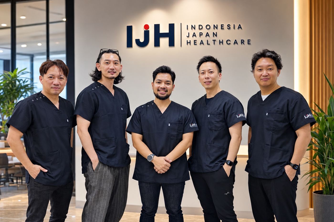 インドネシアのIJHオフィスに集まった日本とインドネシアのメンバー